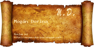 Mogán Dorina névjegykártya